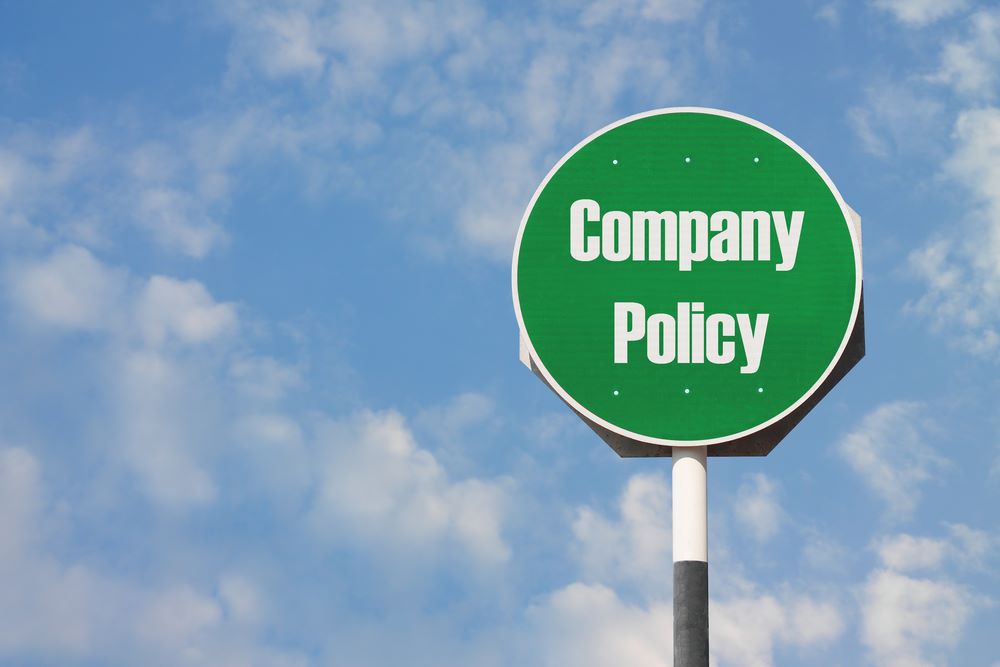 As per company policy: